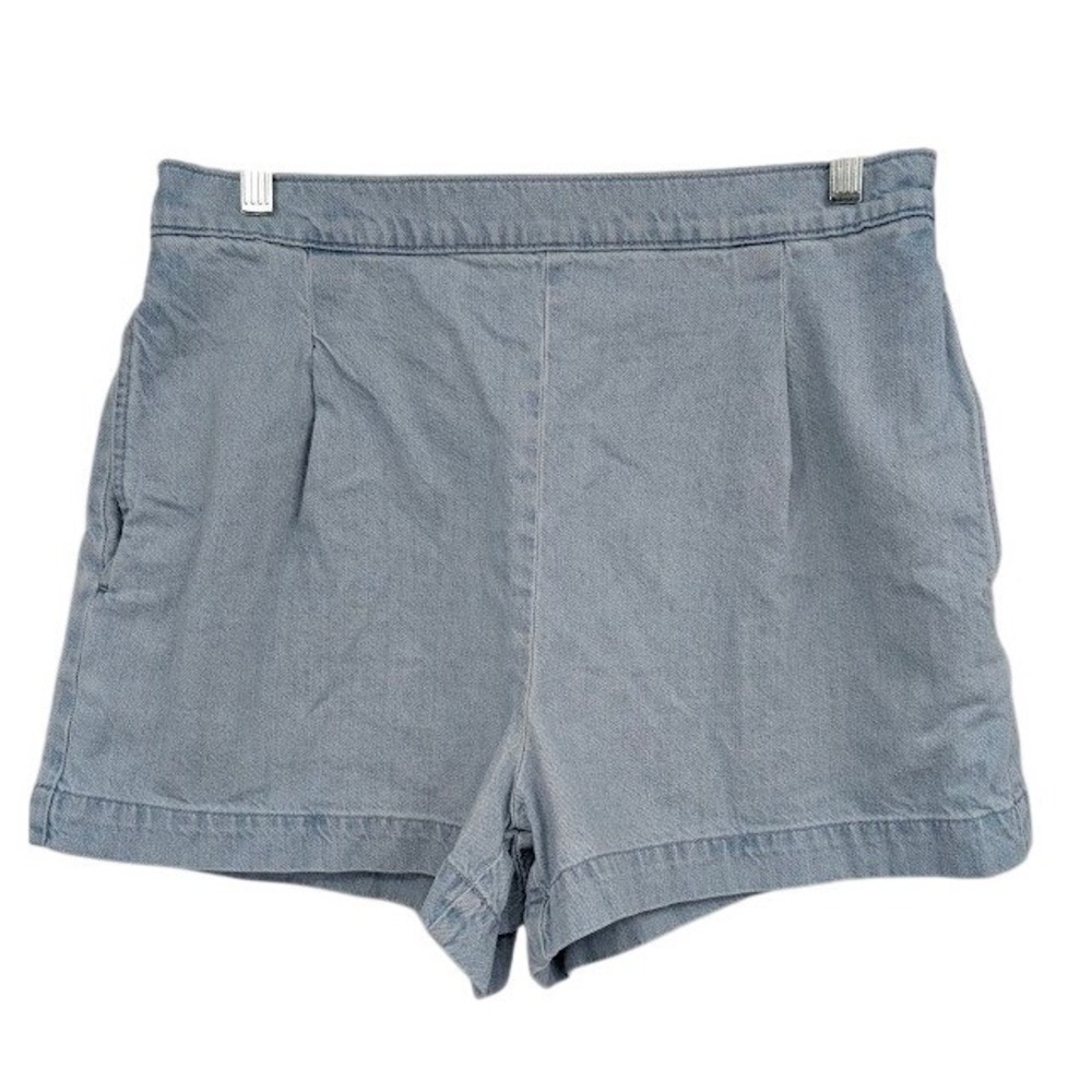 Madewell Denim pull-on shorts Palmwood‎ Light Wash Blue Stretch Pockets Women L
